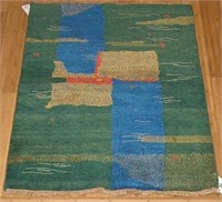 India Gabbeh Wool Rug 4' x 6'