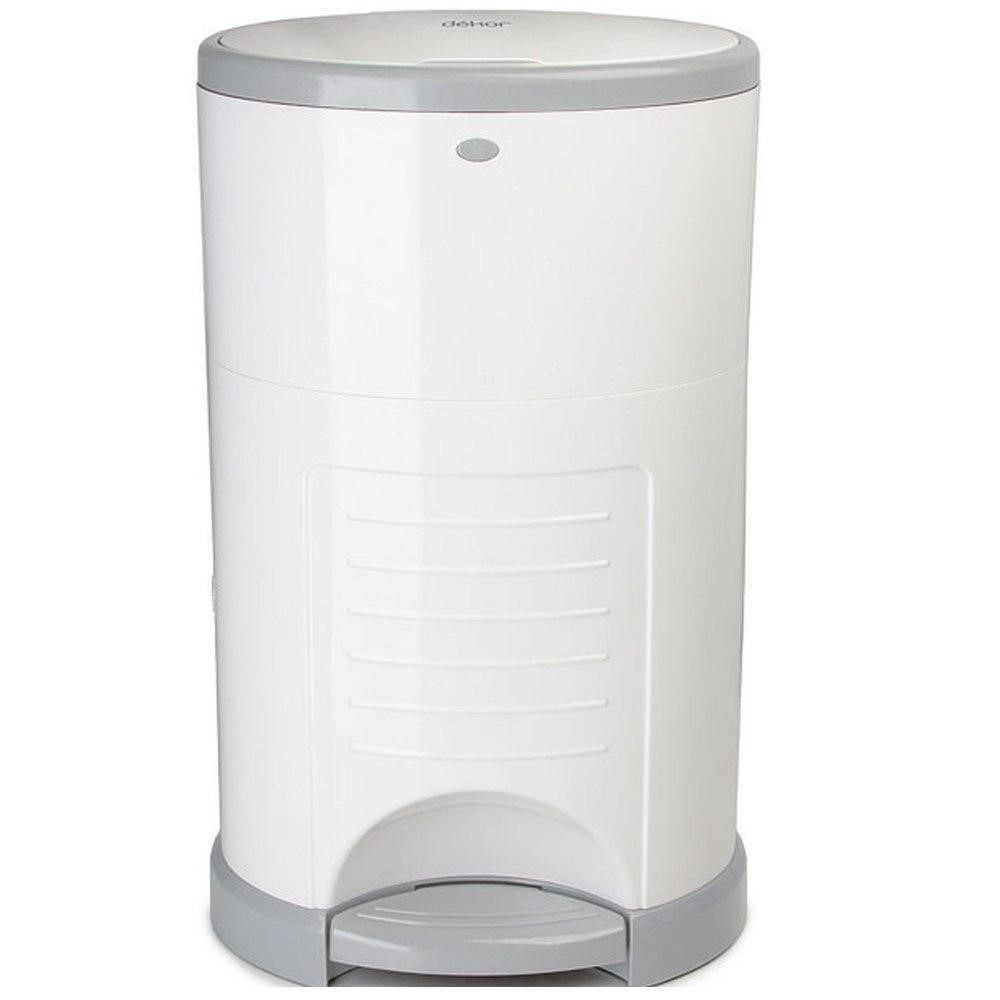 Dekor Mini Hands Free Diaper Pail   White