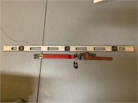 48" Level, Crowbar & Pipe Wrench