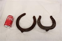 2 Vintage Horse Shoes, Rusty