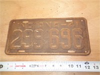 1941  INDIANA LICENSE PLATE