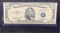 Currency: 1953-A $5 Silver Certificate Note