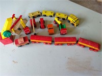 Assorted Wood Magnet Trains