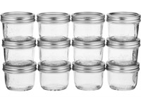 KERR 00500 WIDE MOUTH 8 OZ. GLASS MASON JARS