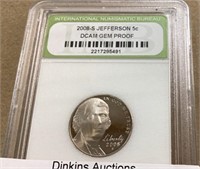 2008 S Jefferson nickel, Gem proof