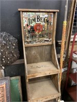 JIM BEAM BLACK MIRRORED DISPLAY CABINET