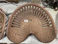 ORNATE CAST IRON TRACTOR SEAT