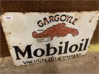 GARGOYLE MOBIL OIL ENAMEL SIGN