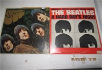 2 Beatles Records a hard days night ,Rubber Soul
