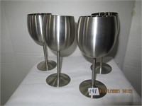 4 Stainless 7" Goblets