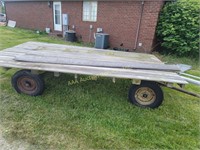 Hay wagon , one bad tire