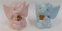 Vintage Pink & Blue Baby Elephants