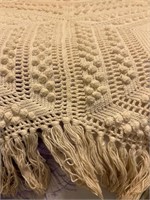 Beautiful Crocheted Off-white Bedspread