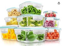 KICHLY 18-Pieces Glass Container Food StoragE