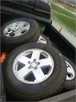 4 jeep tires and rims (18")