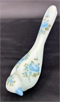 Fenton “Blue Roses on Blue Satin” HP Bird of