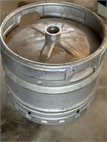 SMALL KEG, METAL, IN GARAGE