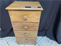 SMALL WOOD 4 DRAWER CABINET