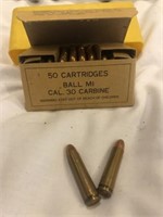 50 Rounds Ball MI .30 Cal Carbines