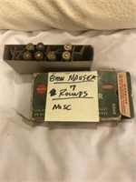 7 Rounds 8mm Mauser Misc.