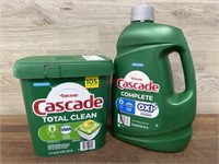 Cascade 105 pack dishwasher pods & 125oz cascade