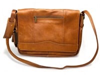 David King leather messenger laptop bag 
12” h.