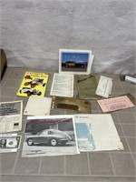 Vintage advertising and automotive paper lot