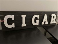 CIGAR SIGN CUSTOM MADE WOODEN SIGN WITH BACKING