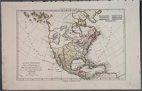 5 Maps by R. Bonne, 1780-82: US, North America...