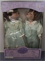 Pair of Porcelain Dolls - in Box