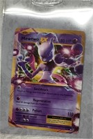 RARE MEWTWO EX Pokémon holo card w/ case
