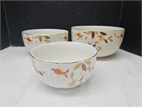 3 Vintage Jewel Tea Nesting Mixing Bowls