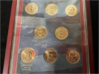 2009 8 Gold Clad Presidential Dollars