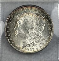 1887 Morgan Dollar Mint State w/ Toning