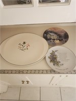Large platter & 2 decor plates