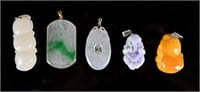 A Group of 5 Assorted Pendants