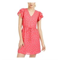 $71  MAISON JULES Polka Dot Cap Sleeve Dress XL