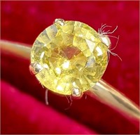 $1000 10K  Yellow Sapphire(0.55ct) Ring
