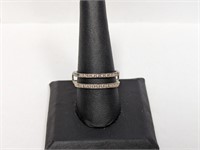 .925 Sterling Double Row Ring Sz 10