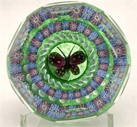Faceted John Deacons Butterfly Paperweight
