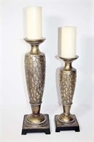 Pair of Resin Candle Stands