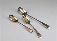 Three Georgian silver spoons