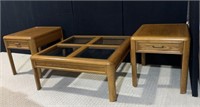 THOMASVILLE OAK SET OF 3 TABLES COFFEE TABLE W/