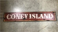 CONEY ISLAND wood sign