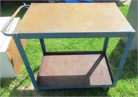 Rolling shop cart stands 36" tall and top is 24"