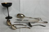 Lot Of Silver Plated Items Incl. Engraved Chalice