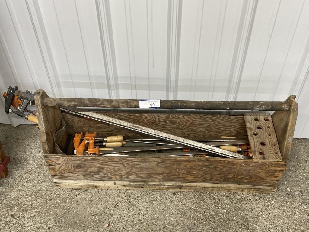 Wood Tool Box and Bar Clamps