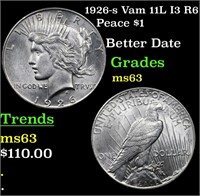 1926-s Vam 11L I3 R6 Peace $1 Grades Select Unc