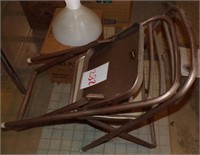 2 metal childs chairs