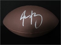 AARON RODGERS SIGNED FOOTBALL AEU COA